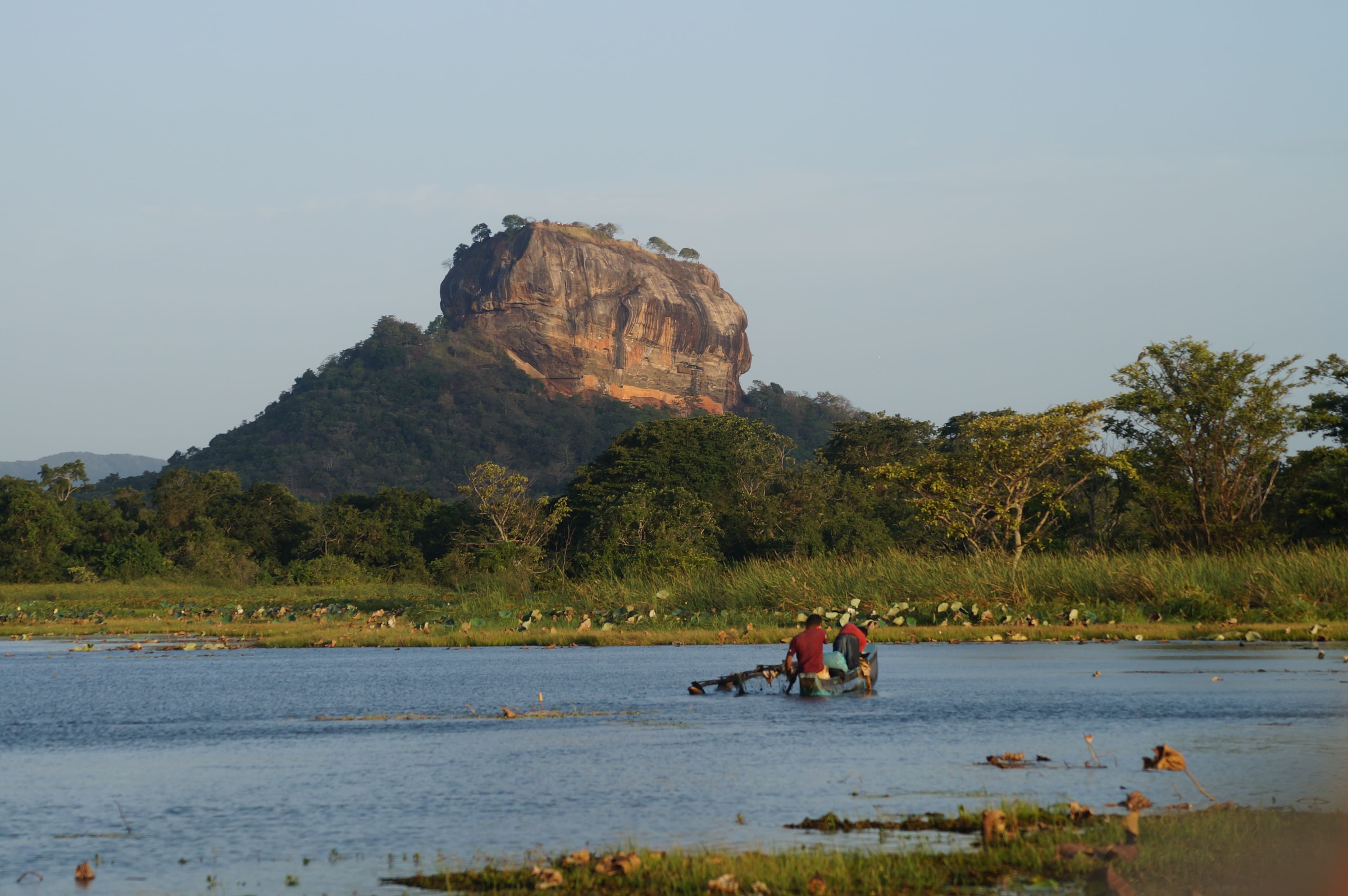 Sigiriya rock fortress rising above jungle, Sri Lanka